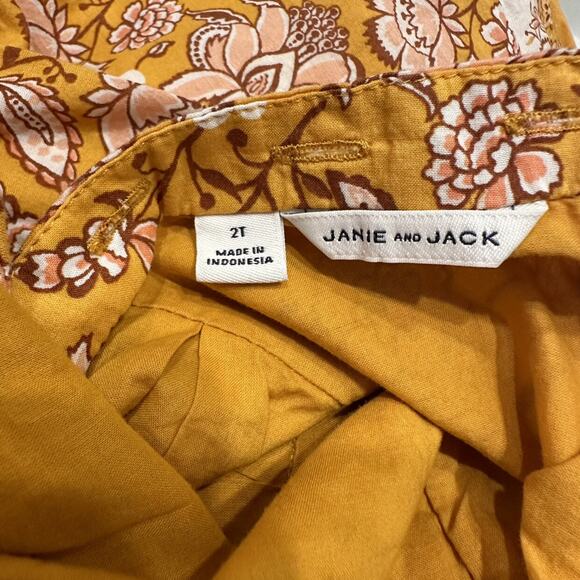 Janie and Jack Golden Floral Paisley Summer Romper - Picture 9 of 10